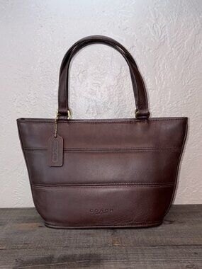 Vintage 1998 Coach Tribeca 9081 Mahogany Tanned Leather Satchel USA Made NWOT